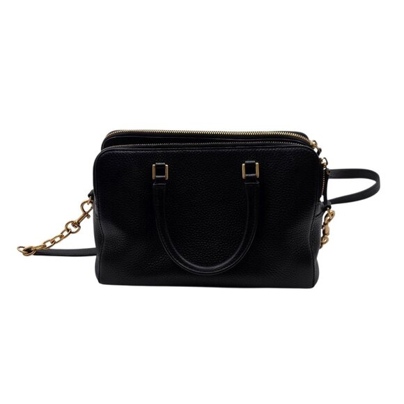 Tory Burch Georgia Pebbled Leather Double Zip Satchel / Handbag - Picture 3 of 14